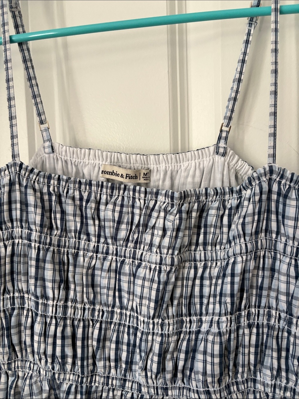 Abercrombie & Fitch Women's Smocked
Babydoll Tie Mini Dress - Picture 2 of 9